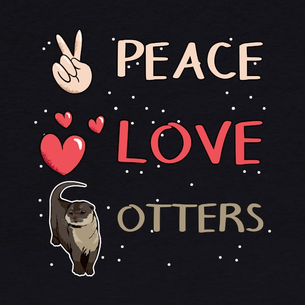 Sea Otter Peace - Love - Otters by TheTeeBee